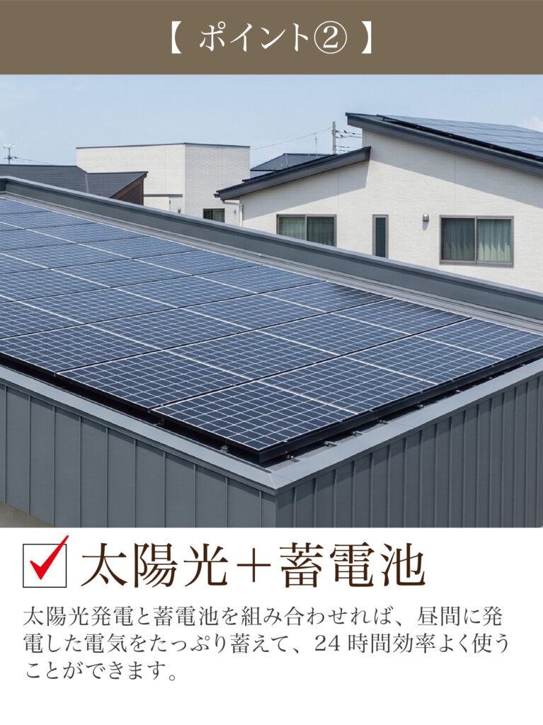 ポイント2 太陽光+蓄電池